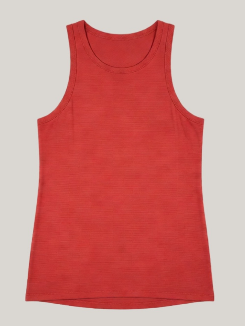 Alia Red Ribbed Tank Top